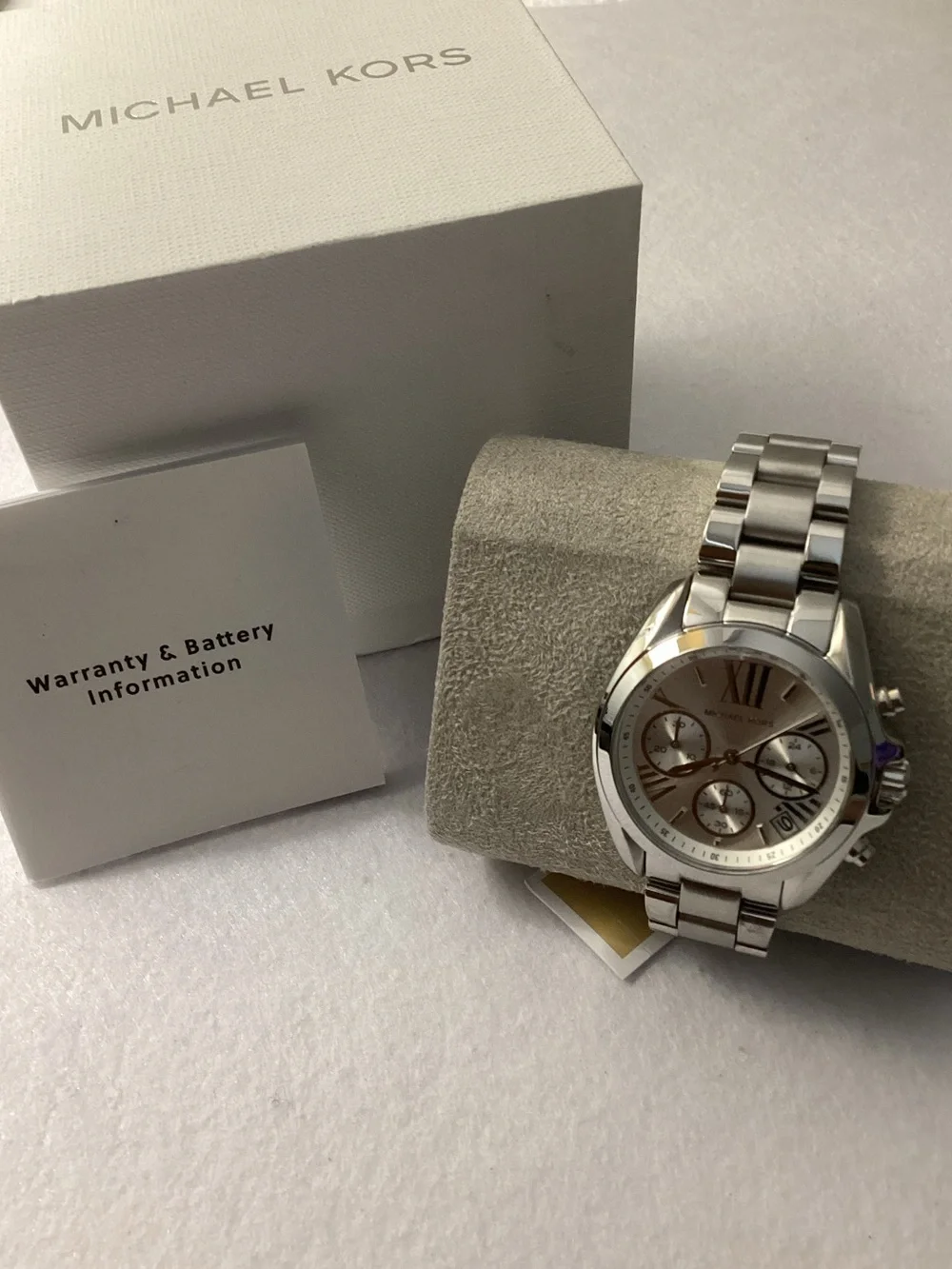Michael Kors Bradshaw Silver-Tone Stainless Steel Bracelet Watch 36mm